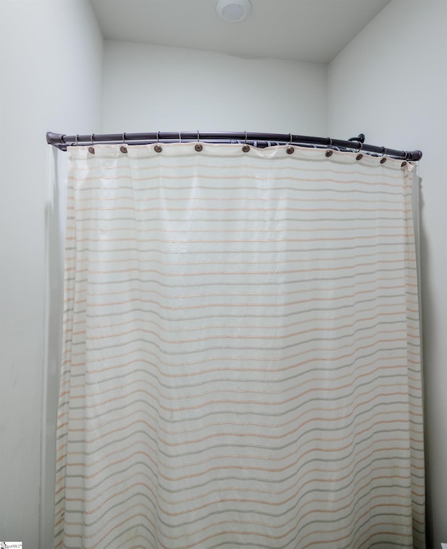 room details featuring a shower with curtain