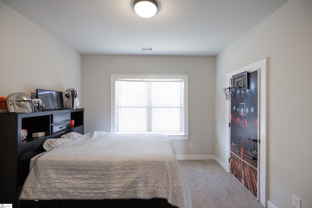 bedroom with carpet