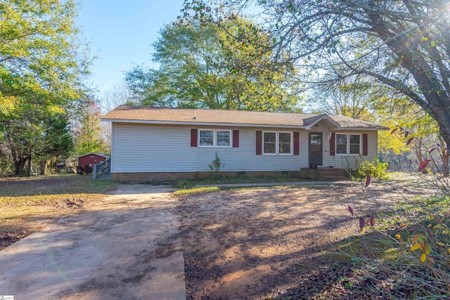 view of ranch-style home