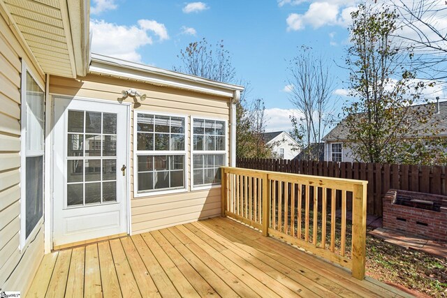 view of wooden terrace