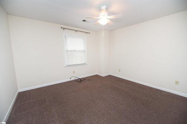 164 Buckstone Ln, Spartanburg, SC 29307 - spare room featuring ceiling fan and dark carpet