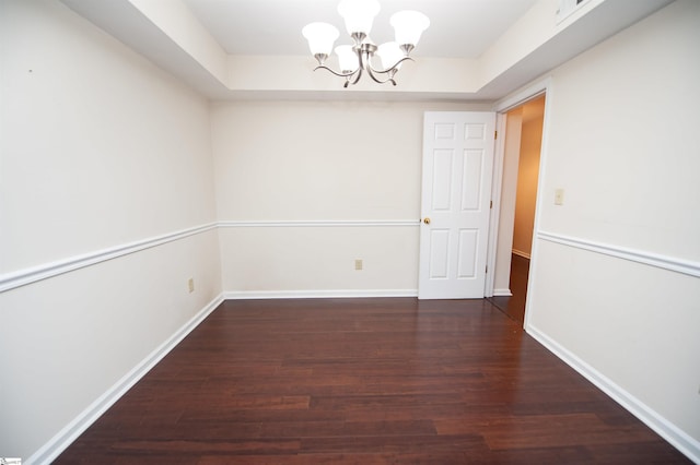 164 Buckstone Ln, Spartanburg, SC 29307 - spare room featuring a chandelier and wood finished floors