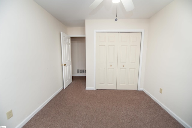164 Buckstone Ln, Spartanburg, SC 29307 - unfurnished bedroom featuring carpet floors, a closet, and ceiling fan