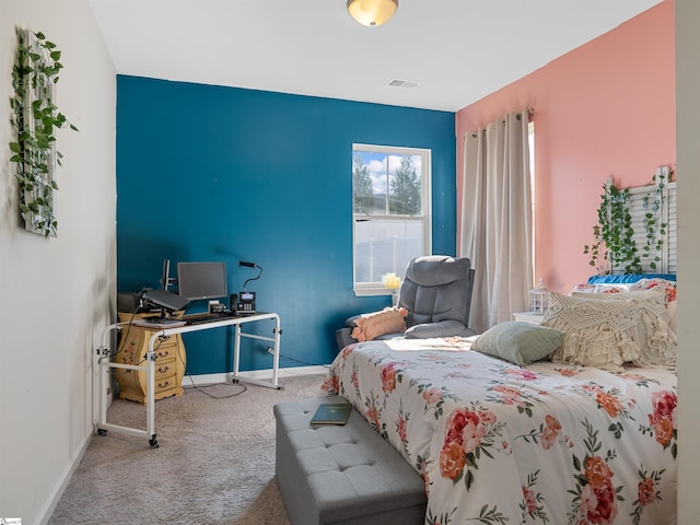 view of carpeted bedroom