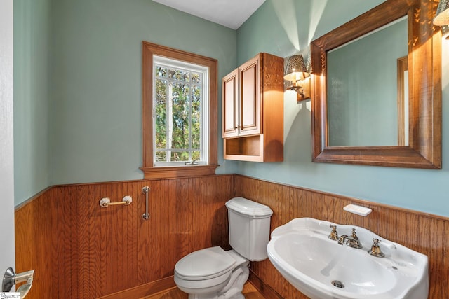 bathroom with toilet and sink