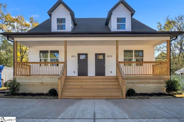 view of front of house featuring covered porch