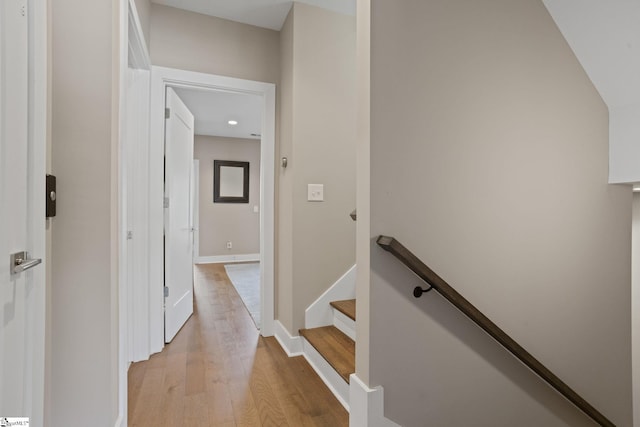 hall featuring light hardwood / wood-style floors