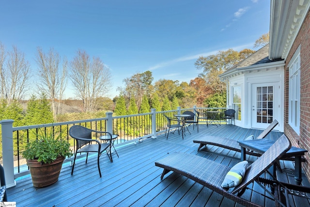 view of wooden terrace