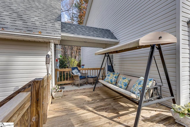 view of wooden deck