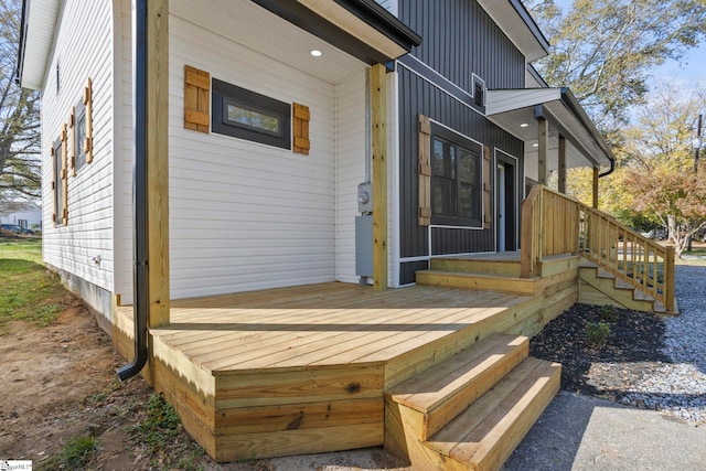 exterior space with a deck