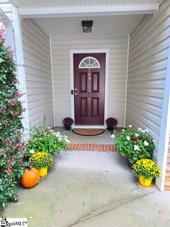 view of doorway to property