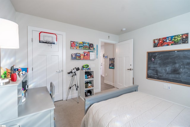 bedroom featuring carpet flooring