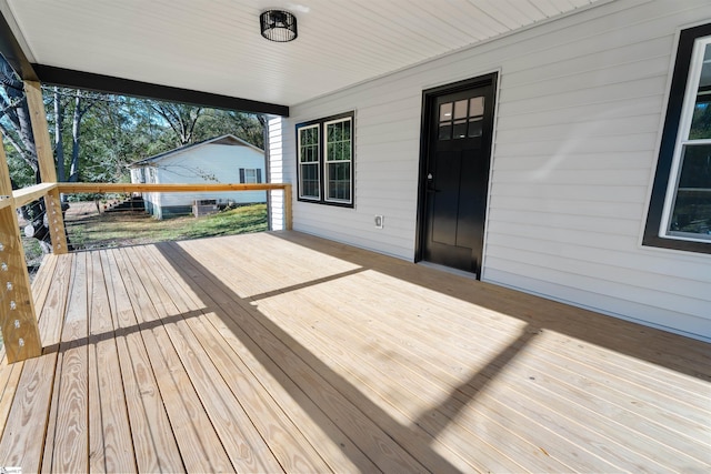 view of wooden deck