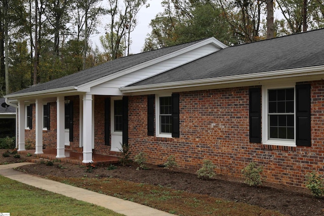 view of single story home