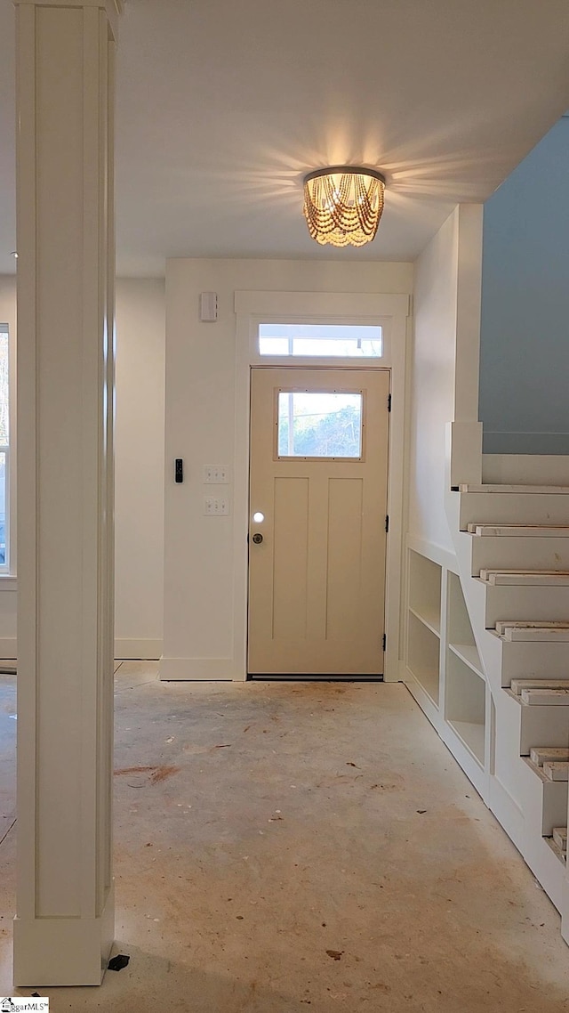 view of foyer entrance