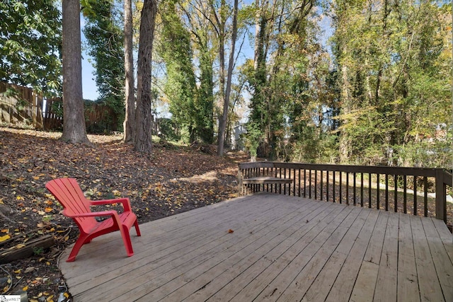 view of wooden terrace