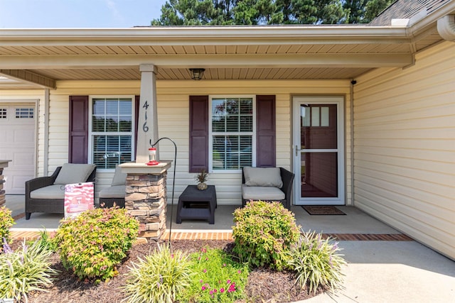 property entrance featuring covered porch