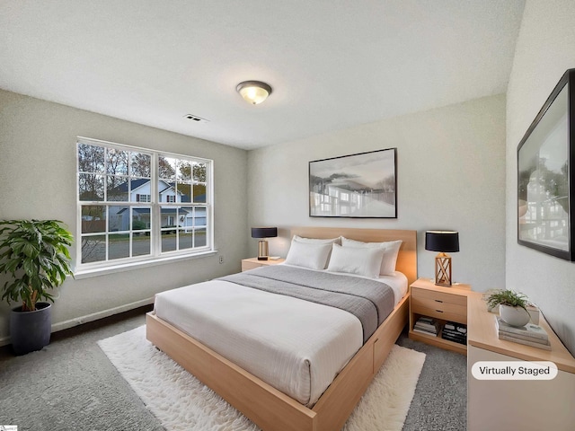 view of carpeted bedroom