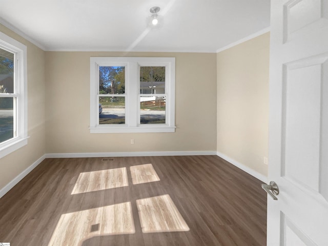 105 Duncan Ave, Greer, SC 29651 - unfurnished room featuring ornamental molding, baseboards, and wood finished floors