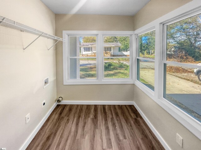 105 Duncan Ave, Greer, SC 29651 - laundry area with hookup for a washing machine, baseboards, electric dryer hookup, and plenty of natural light