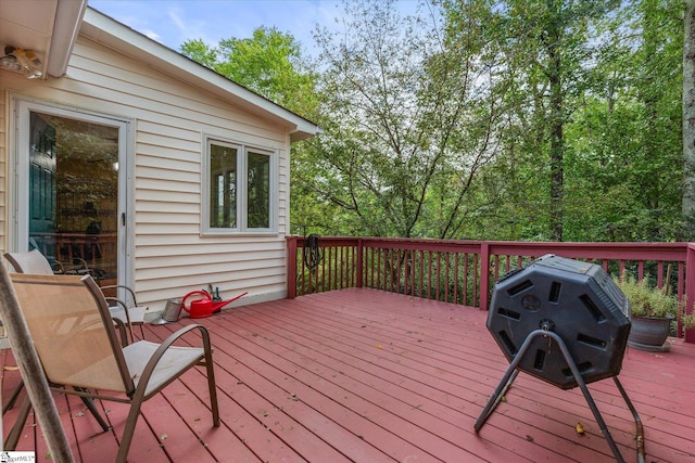 view of wooden deck