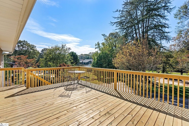 view of wooden terrace