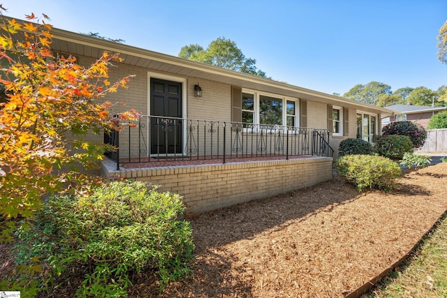 view of single story home