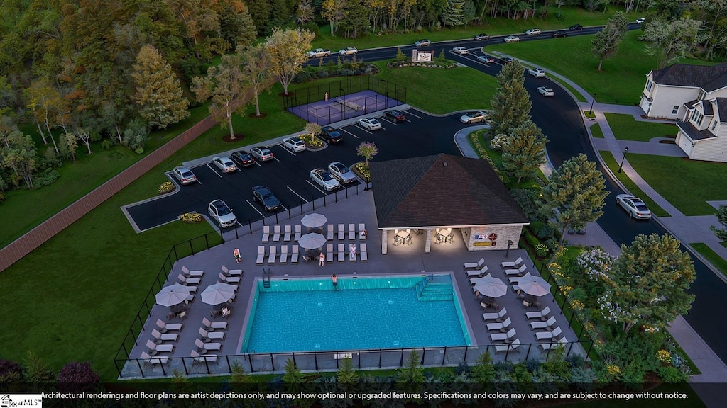 2389 Mill Loop Lot 33, Spartanburg, SC 29301 - bird's eye view of a pool