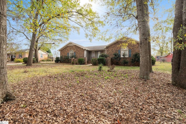 view of single story home