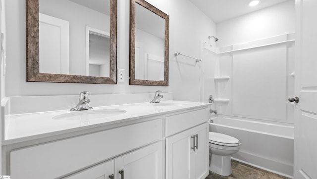 305 Lodestone Rd Lot 0267, Simpsonville, SC 29680 - bathroom with shower / bathing tub combination, double vanity, toilet, and a sink