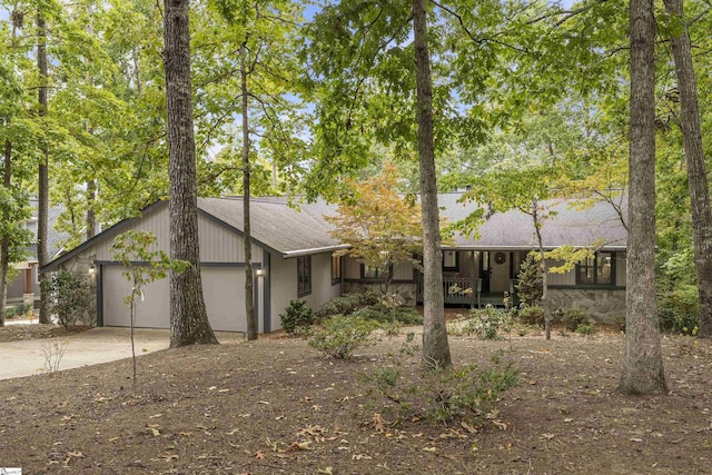 ranch-style house with a garage