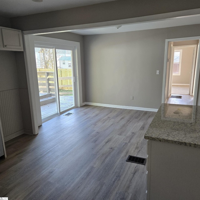 interior space featuring light hardwood / wood-style floors