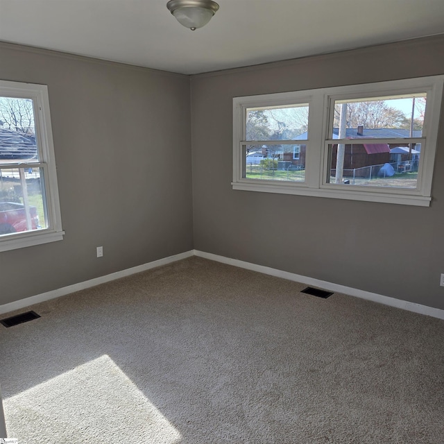 view of carpeted empty room