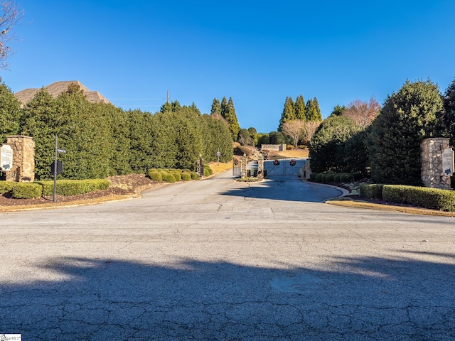 view of street featuring a mountain view