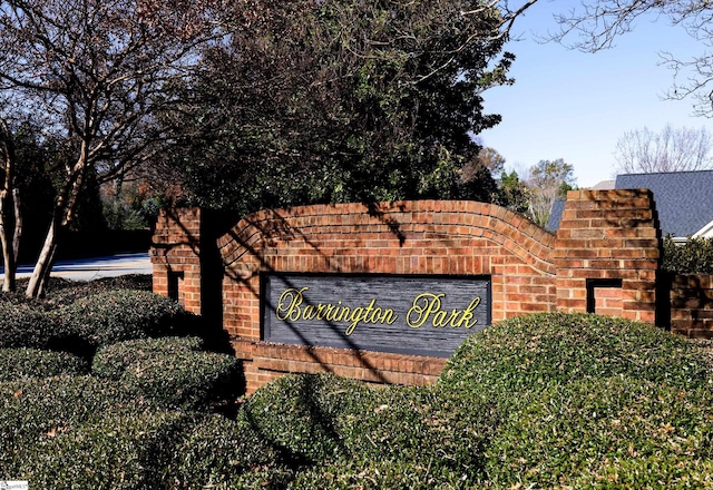 view of community sign