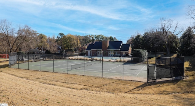 view of tennis court