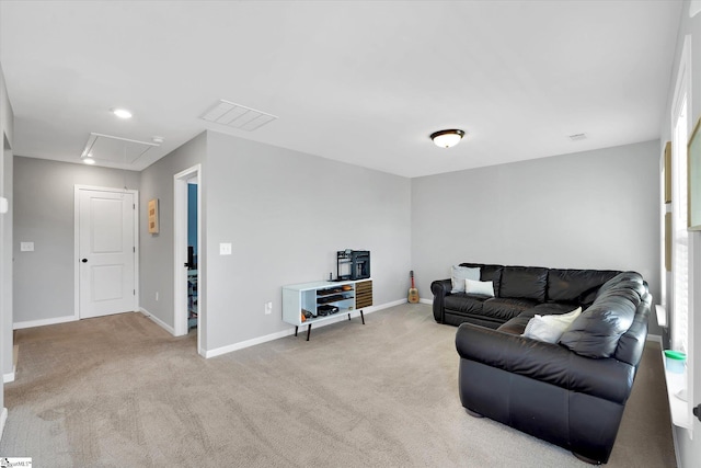 view of carpeted living room