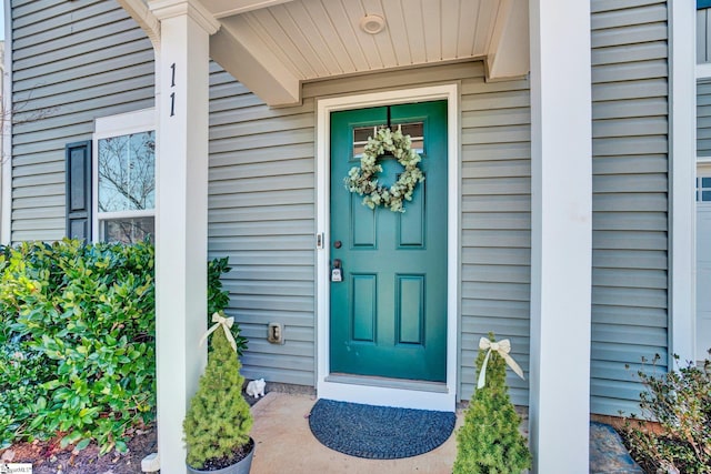 view of doorway to property