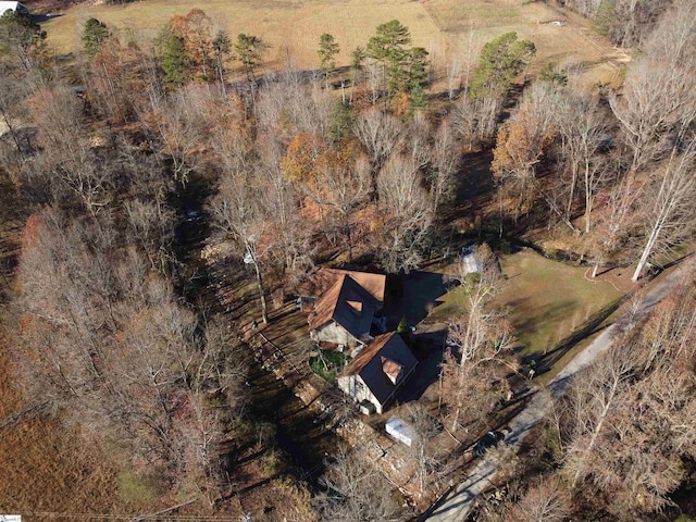 bird's eye view featuring a rural view