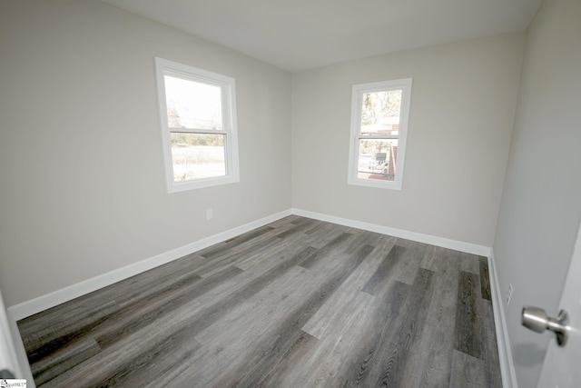 unfurnished room featuring wood-type flooring