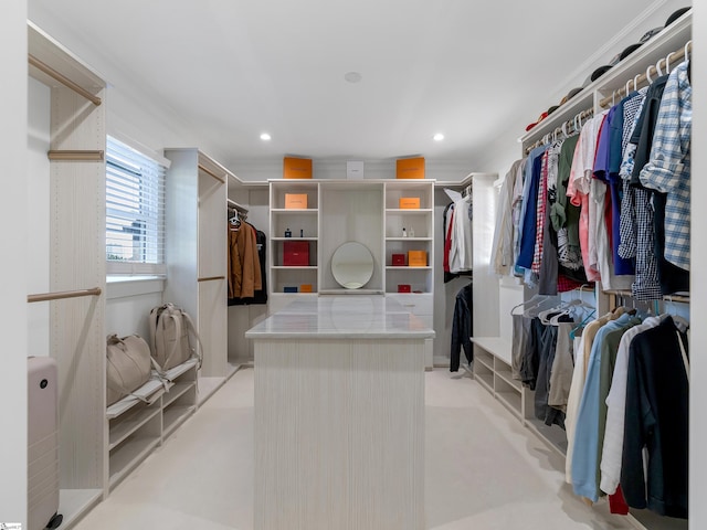 view of walk in closet