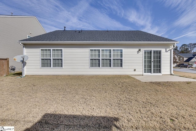 rear view of property with a patio area