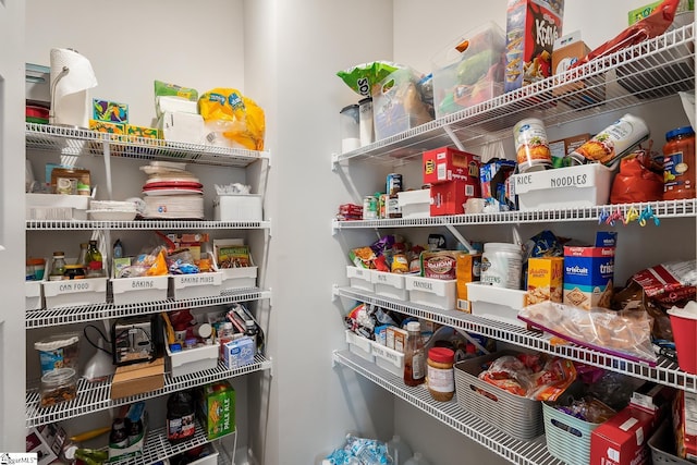 view of pantry