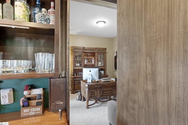 office featuring light hardwood / wood-style floors