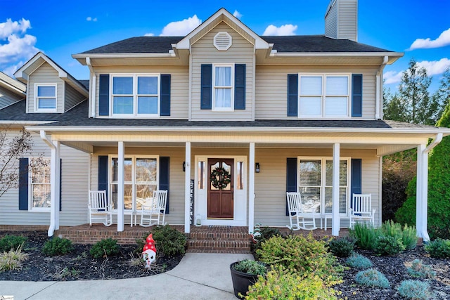 view of front of home with a porch