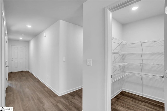 interior space featuring hardwood / wood-style flooring