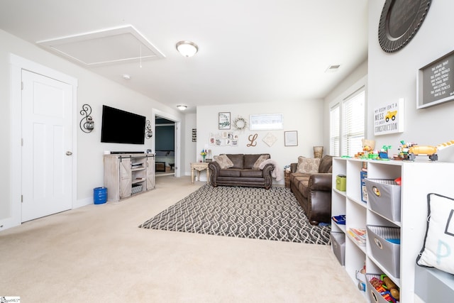 view of carpeted living room