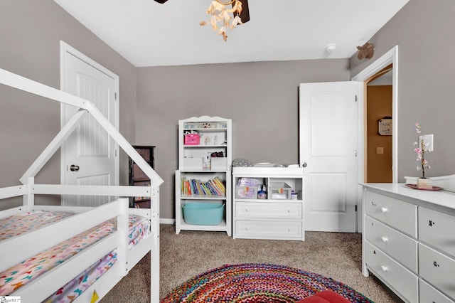 bedroom featuring carpet flooring