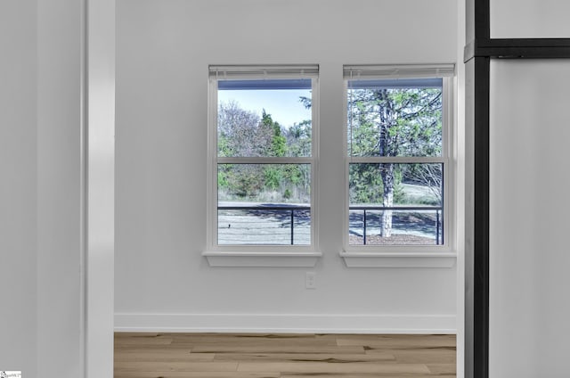 interior details with hardwood / wood-style flooring