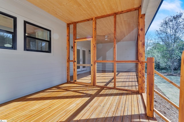 deck with french doors